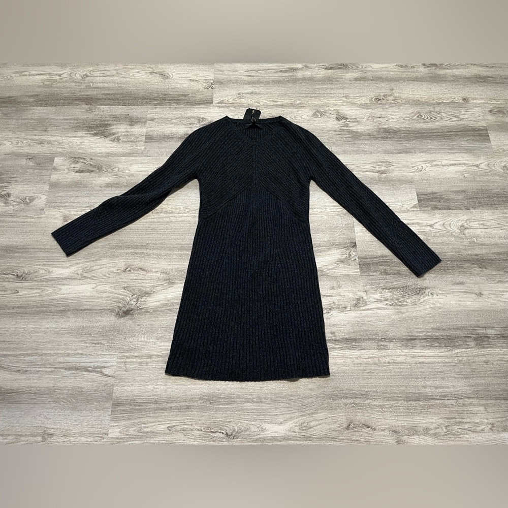 Rag & Bone Cece Sweater Dress Charcoal – Size Large (NWT)